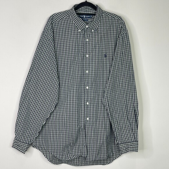 Ralph Lauren Marlow Plaid Button Down Long Sleeve Shirt Men's Size XL - Picture 8 of 8